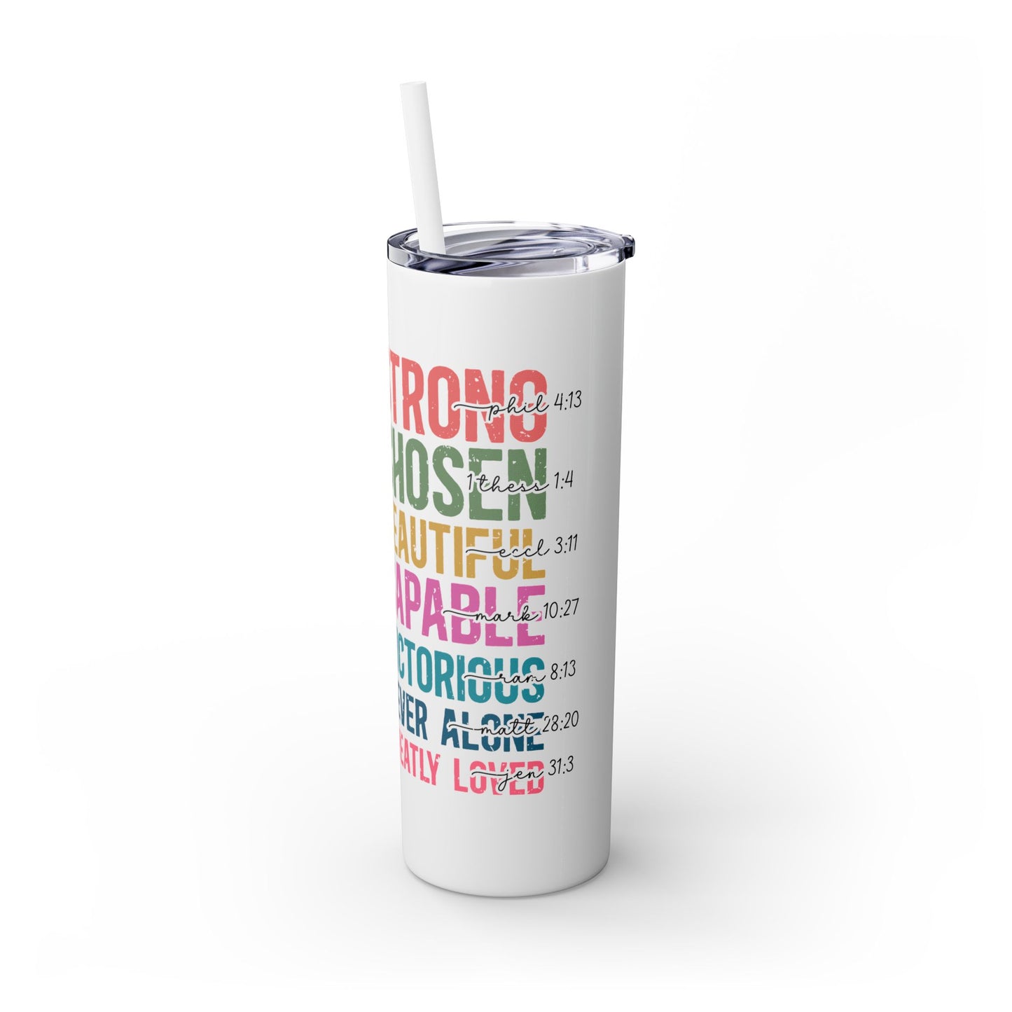 SHE IS MOM Skinny Tumbler, 20oz