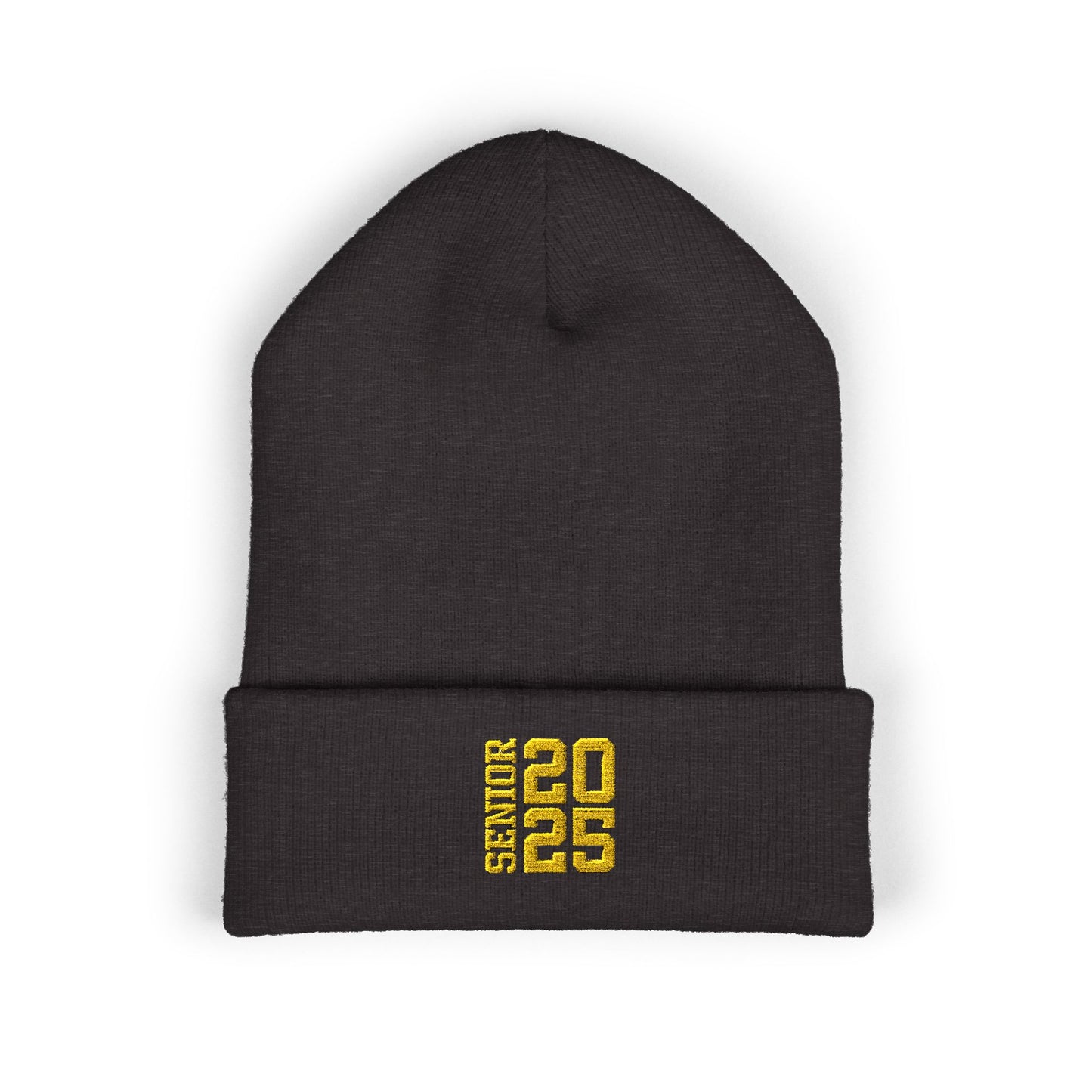 Senior 2025 Embroidered Graduation Beanie (Gold Embroidery)