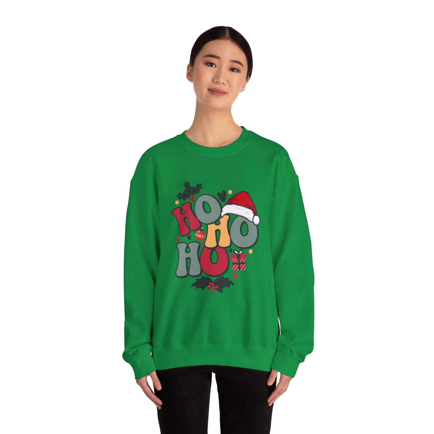 HO HO HO CHRISTMAS Unisex Heavy Blend™ Crewneck Sweatshirt