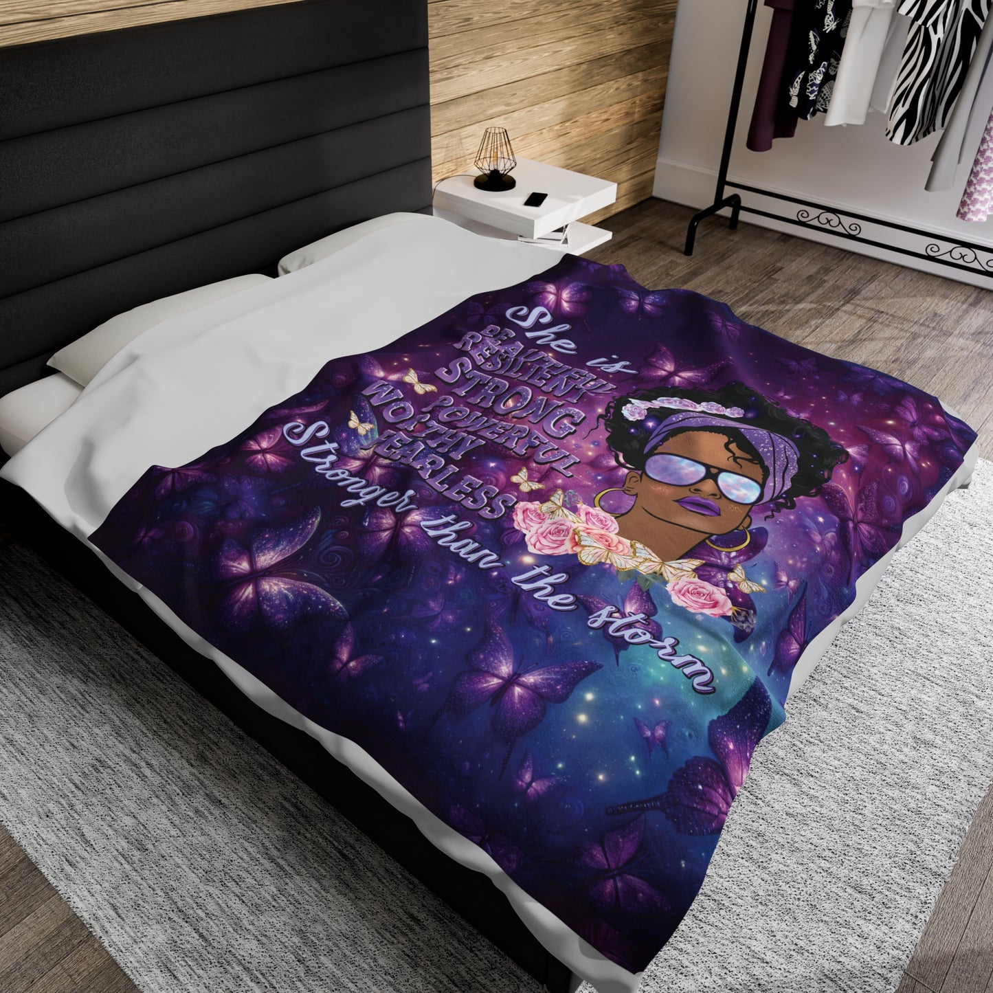 SHE IS BEAUTIFUL Plush Blanket