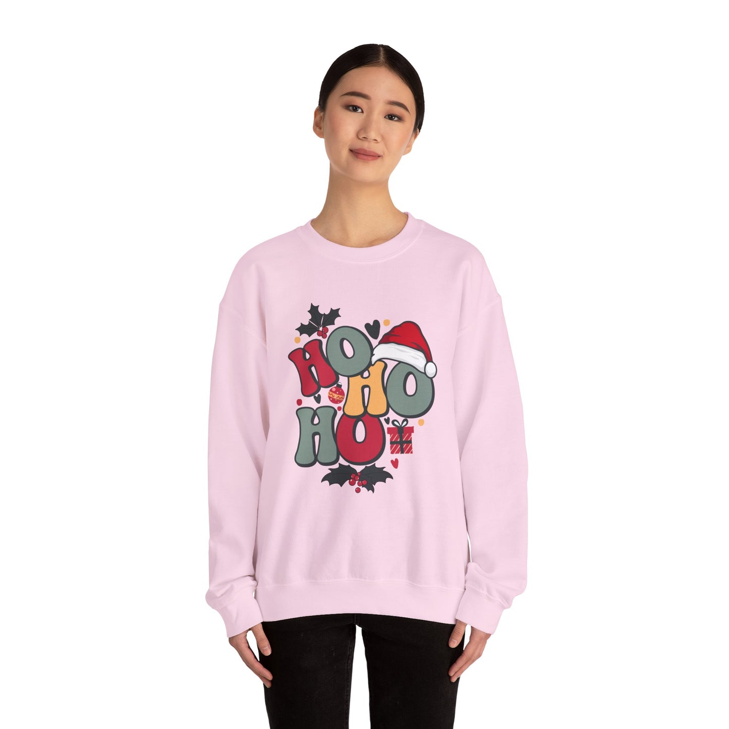 HO HO HO CHRISTMAS Unisex Heavy Blend™ Crewneck Sweatshirt