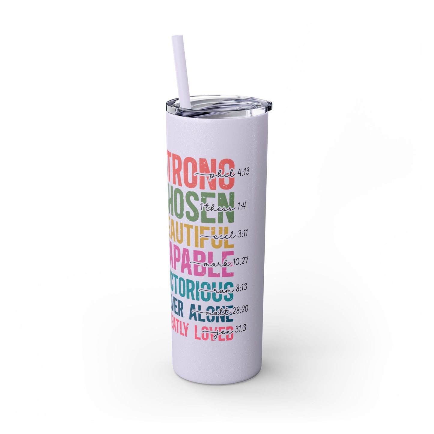 SHE IS MOM Skinny Tumbler, 20oz