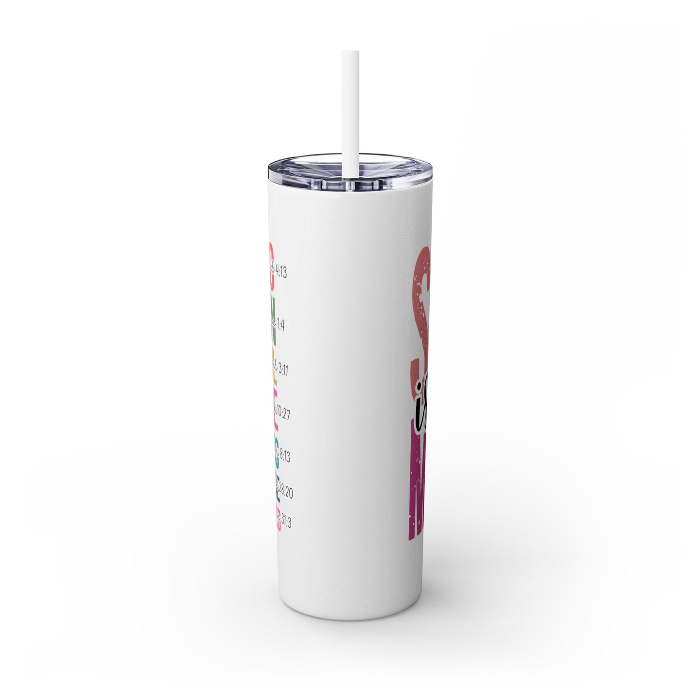 SHE IS MOM Skinny Tumbler, 20oz