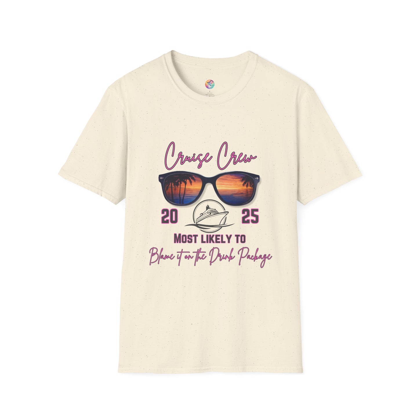 Cruise Crew 2025 T-Shirt - Most Likely to Blame it on the Drink Package