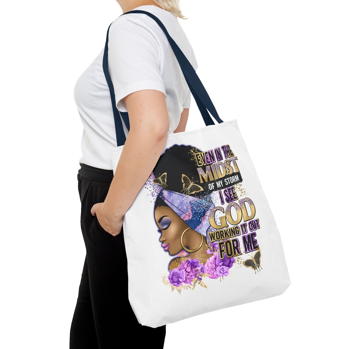 IN THE MIDST OF MY STORM Tote Bag (AOP)