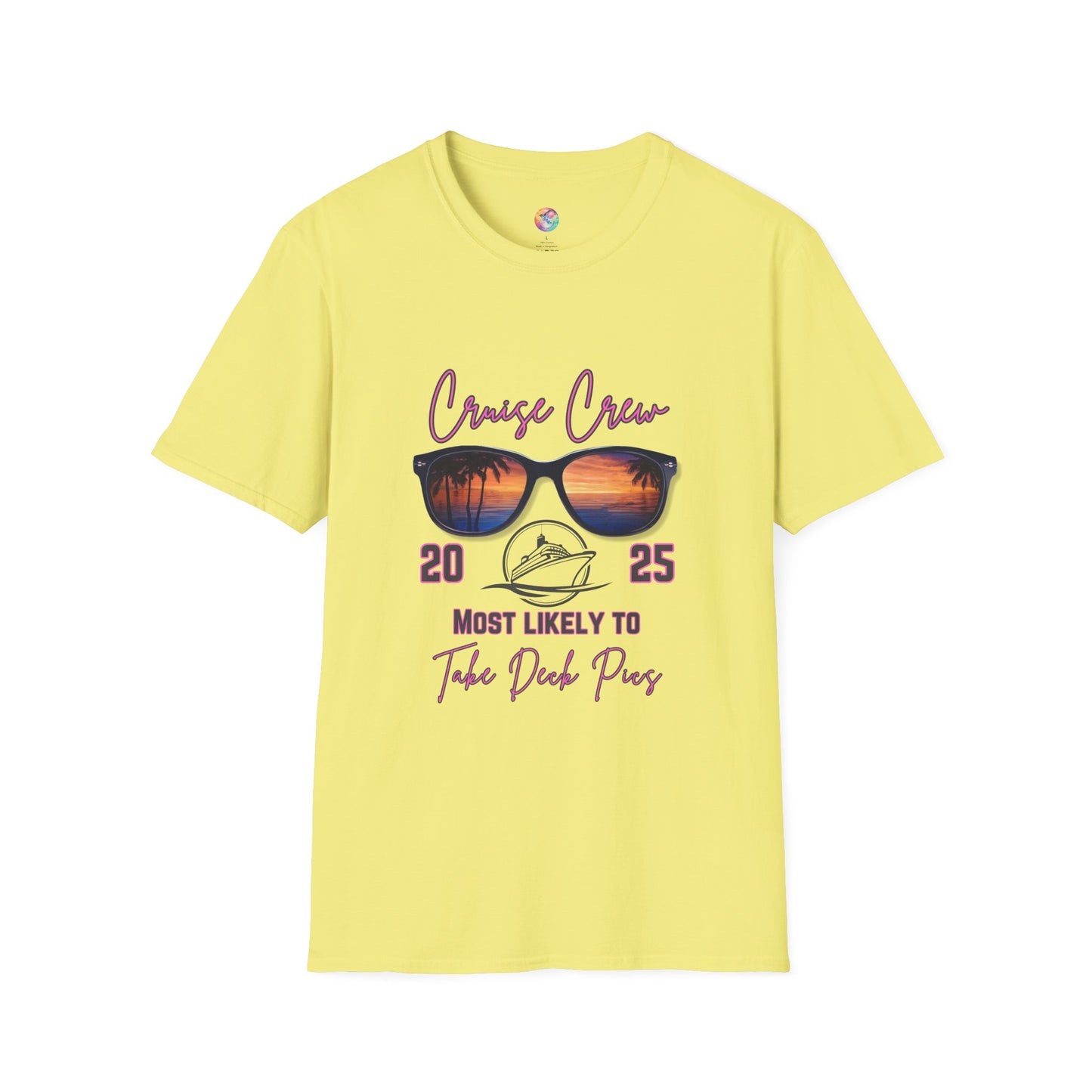 Cruise Crew 2025 T-Shirt - Most Likely to Take Deck Pics