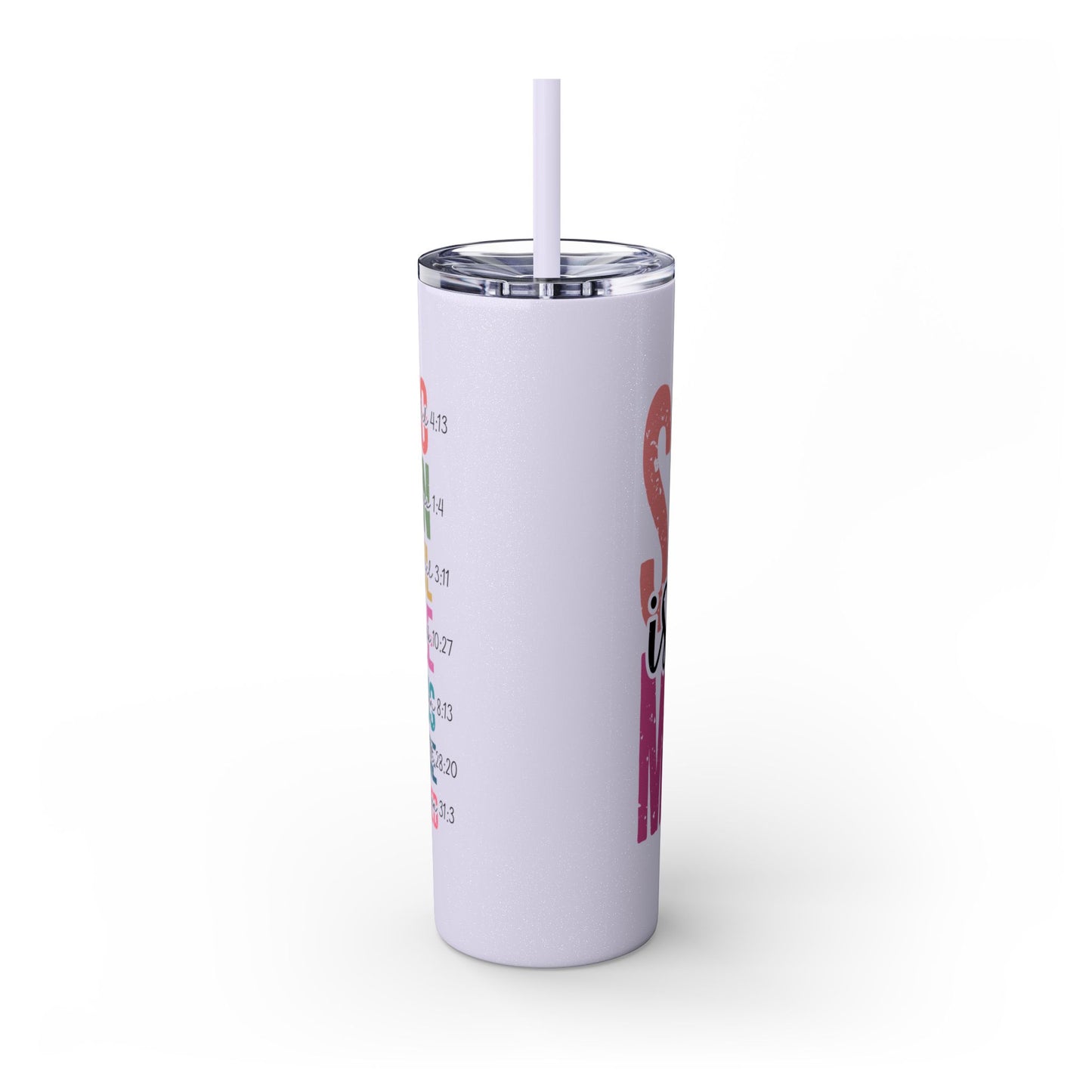 SHE IS MOM Skinny Tumbler, 20oz