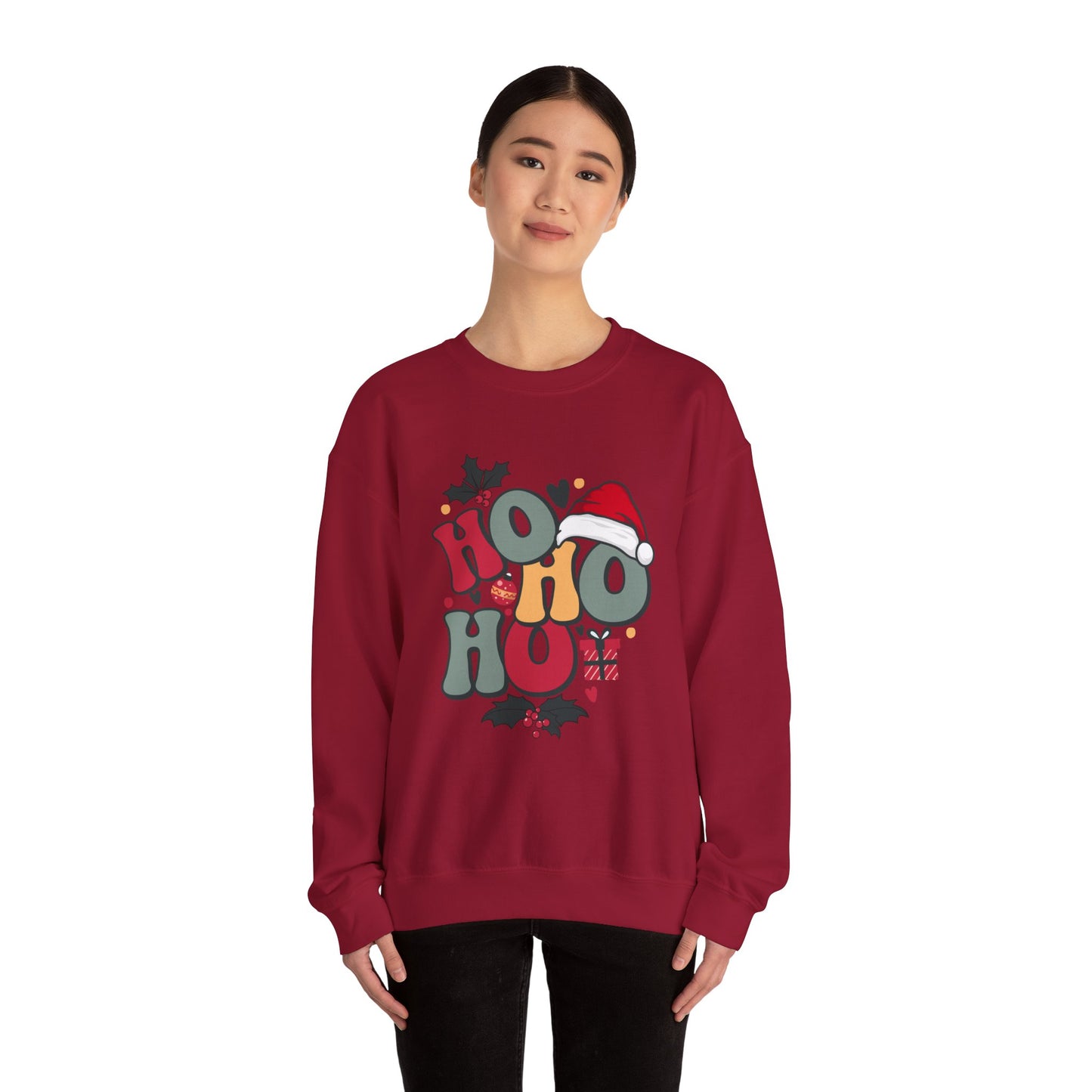 HO HO HO CHRISTMAS Unisex Heavy Blend™ Crewneck Sweatshirt