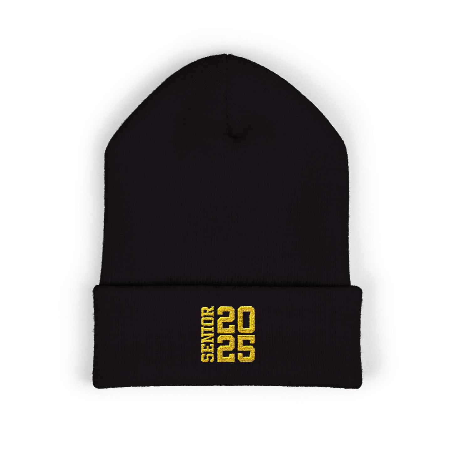 Senior 2025 Embroidered Graduation Beanie (Gold Embroidery)
