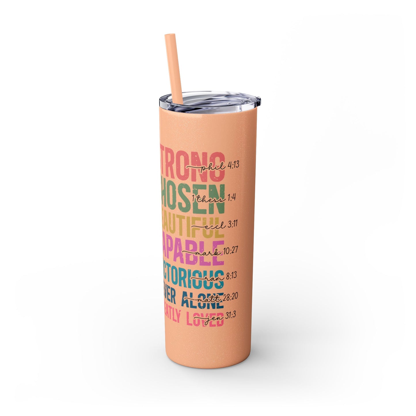 SHE IS MOM Skinny Tumbler, 20oz