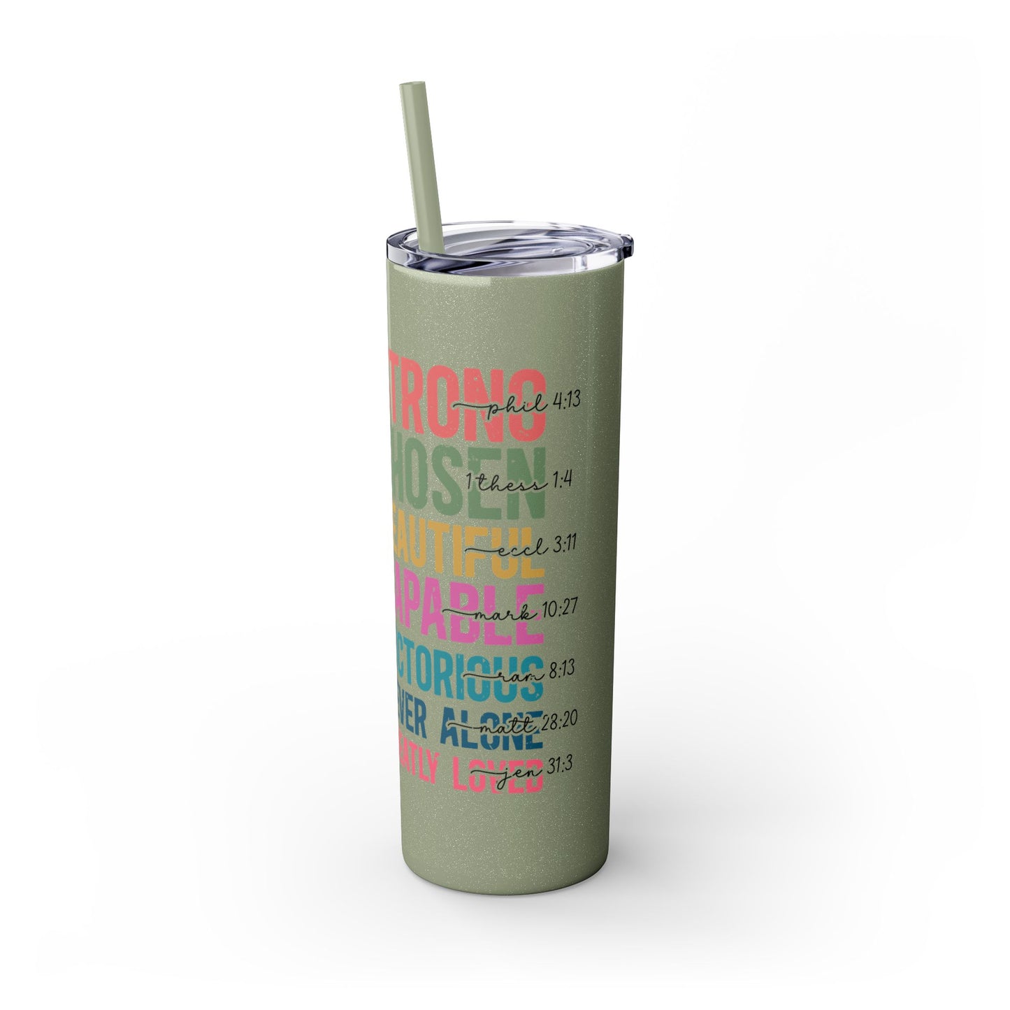 SHE IS MOM Skinny Tumbler, 20oz