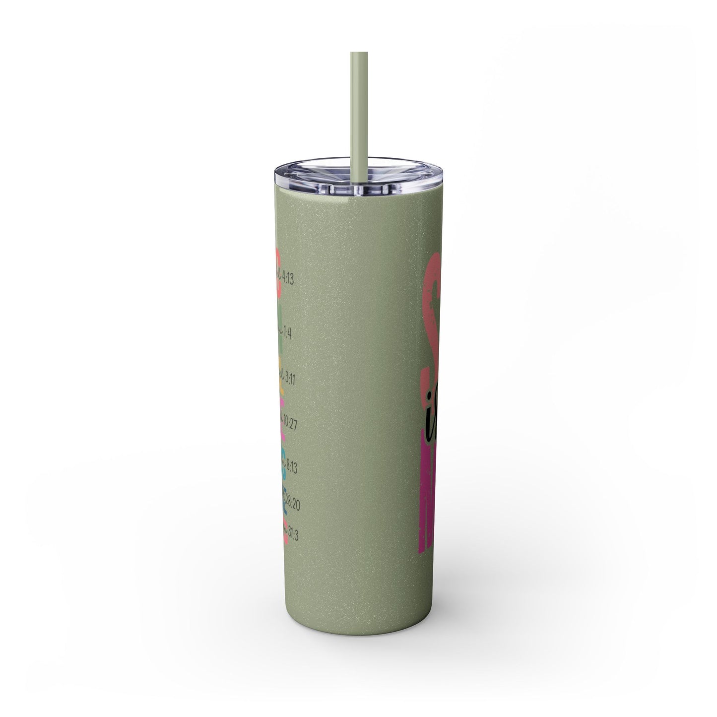 SHE IS MOM Skinny Tumbler, 20oz