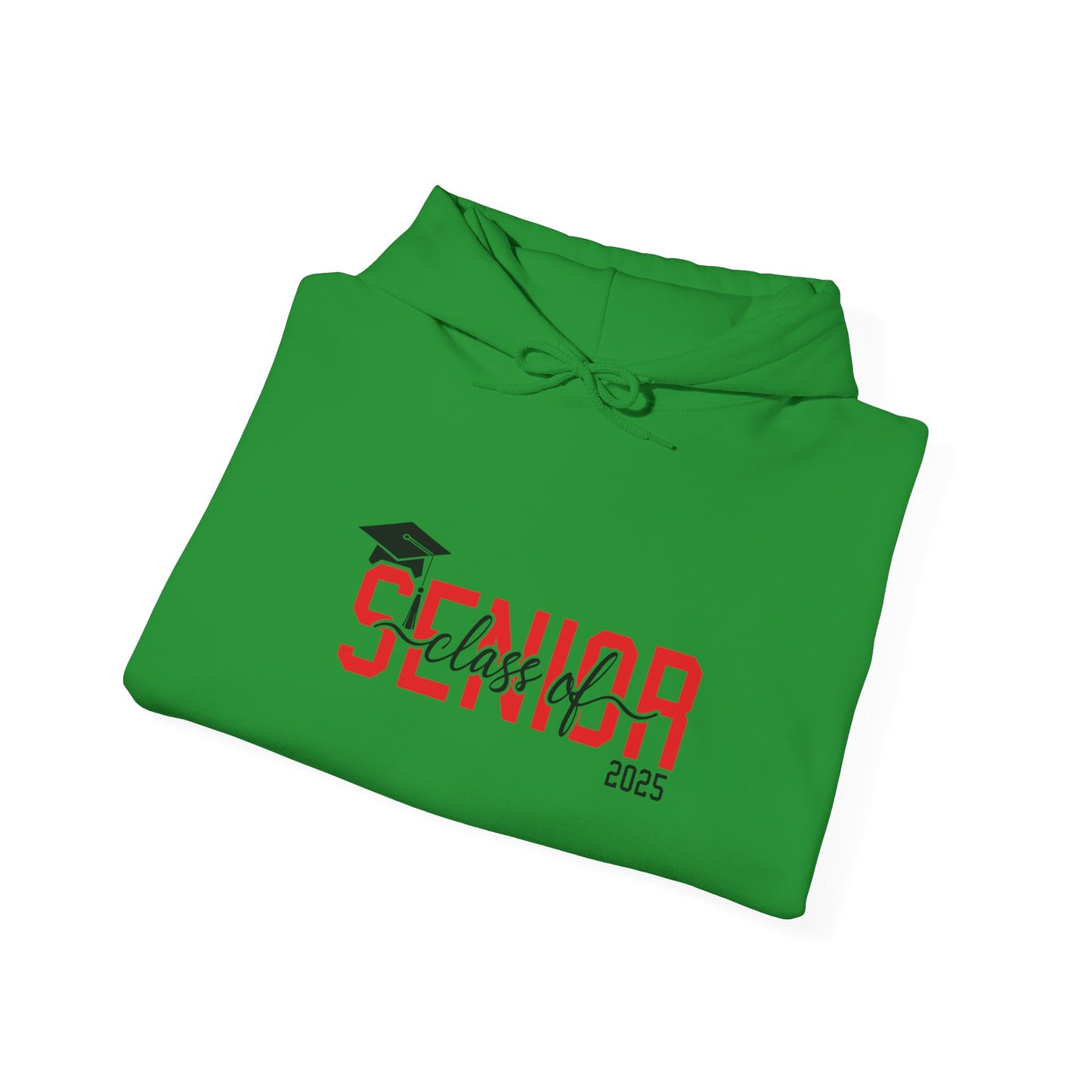 Graduating Senior 2025 Hoodie with retro design on back (Red Logo)