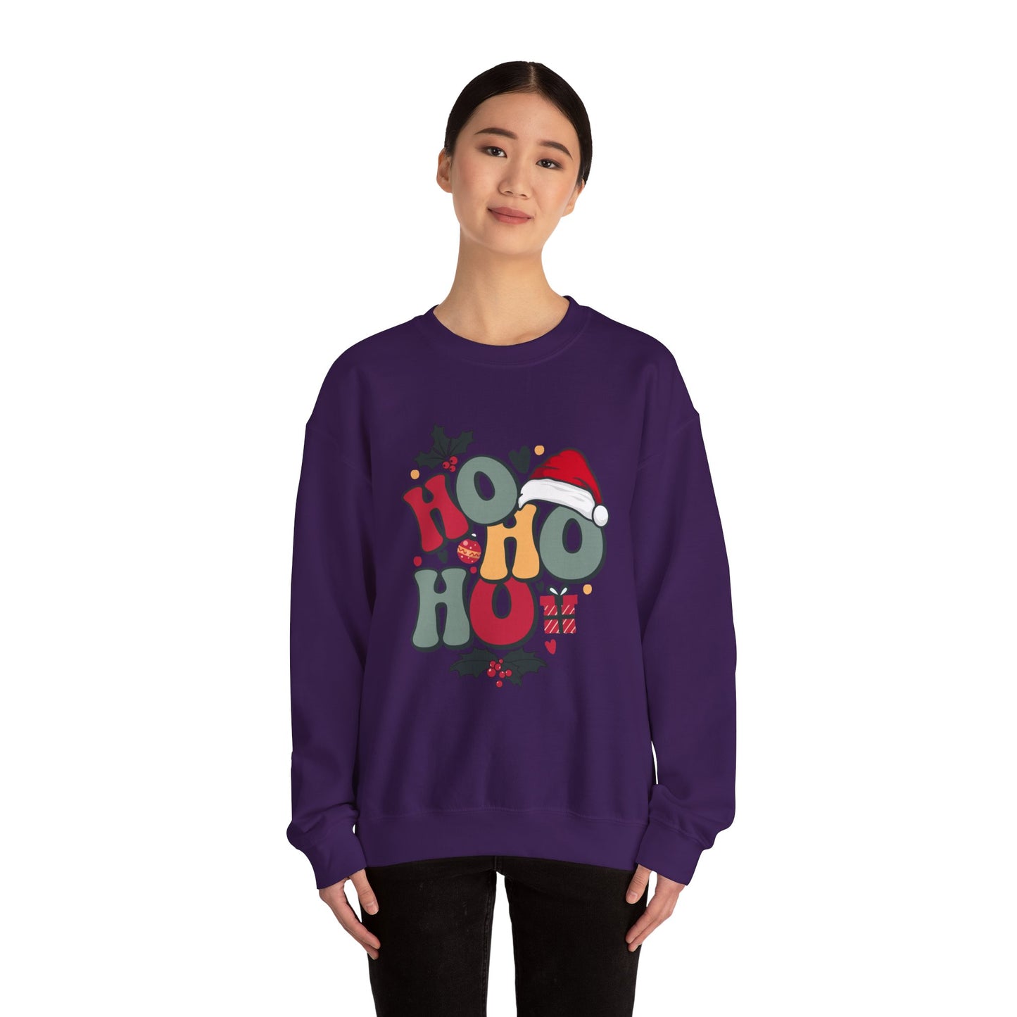HO HO HO CHRISTMAS Unisex Heavy Blend™ Crewneck Sweatshirt