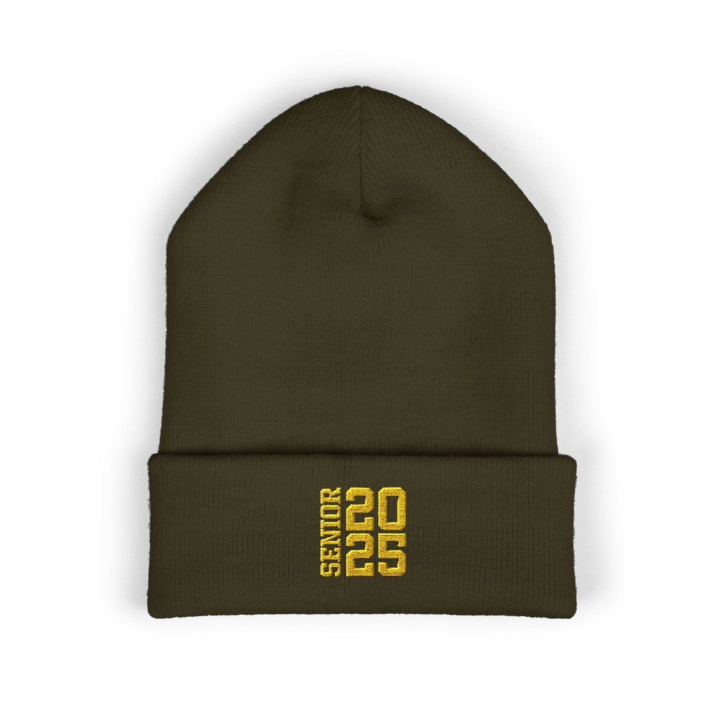 Senior 2025 Embroidered Graduation Beanie (Gold Embroidery)