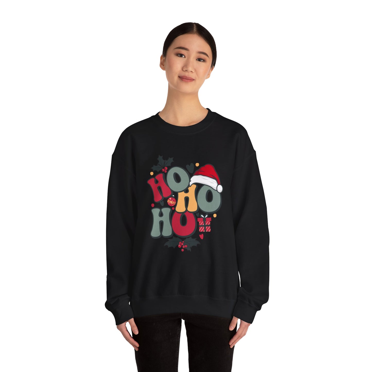 HO HO HO CHRISTMAS Unisex Heavy Blend™ Crewneck Sweatshirt
