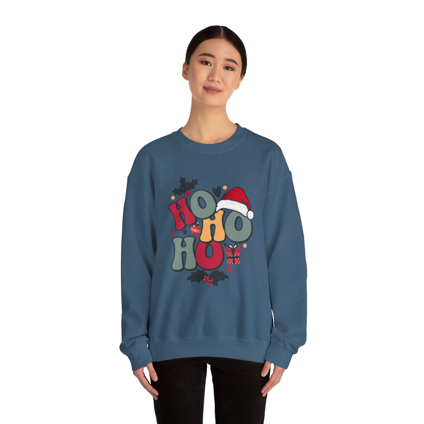 HO HO HO CHRISTMAS Unisex Heavy Blend™ Crewneck Sweatshirt