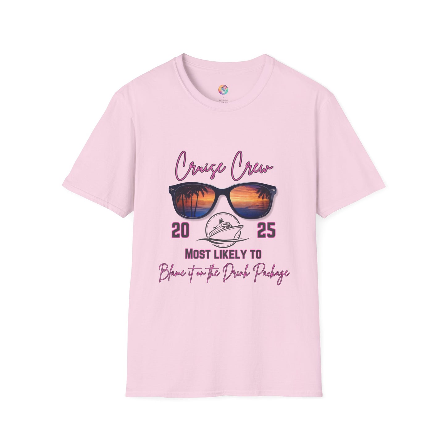 Cruise Crew 2025 T-Shirt - Most Likely to Blame it on the Drink Package