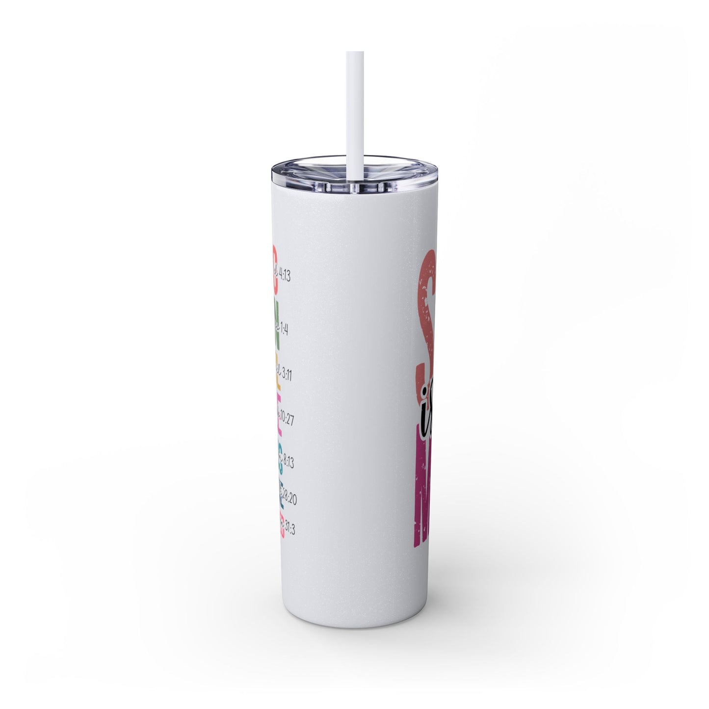 SHE IS MOM Skinny Tumbler, 20oz