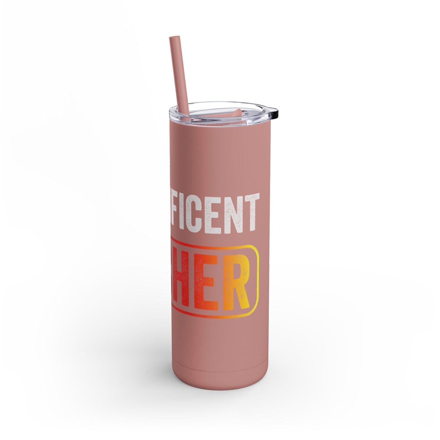 Blacknificent Teacher Maars Maker Skinny Matte Tumbler, 20oz