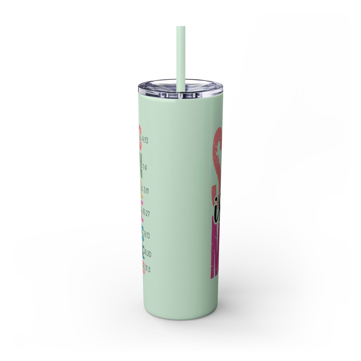 SHE IS MOM Skinny Tumbler, 20oz