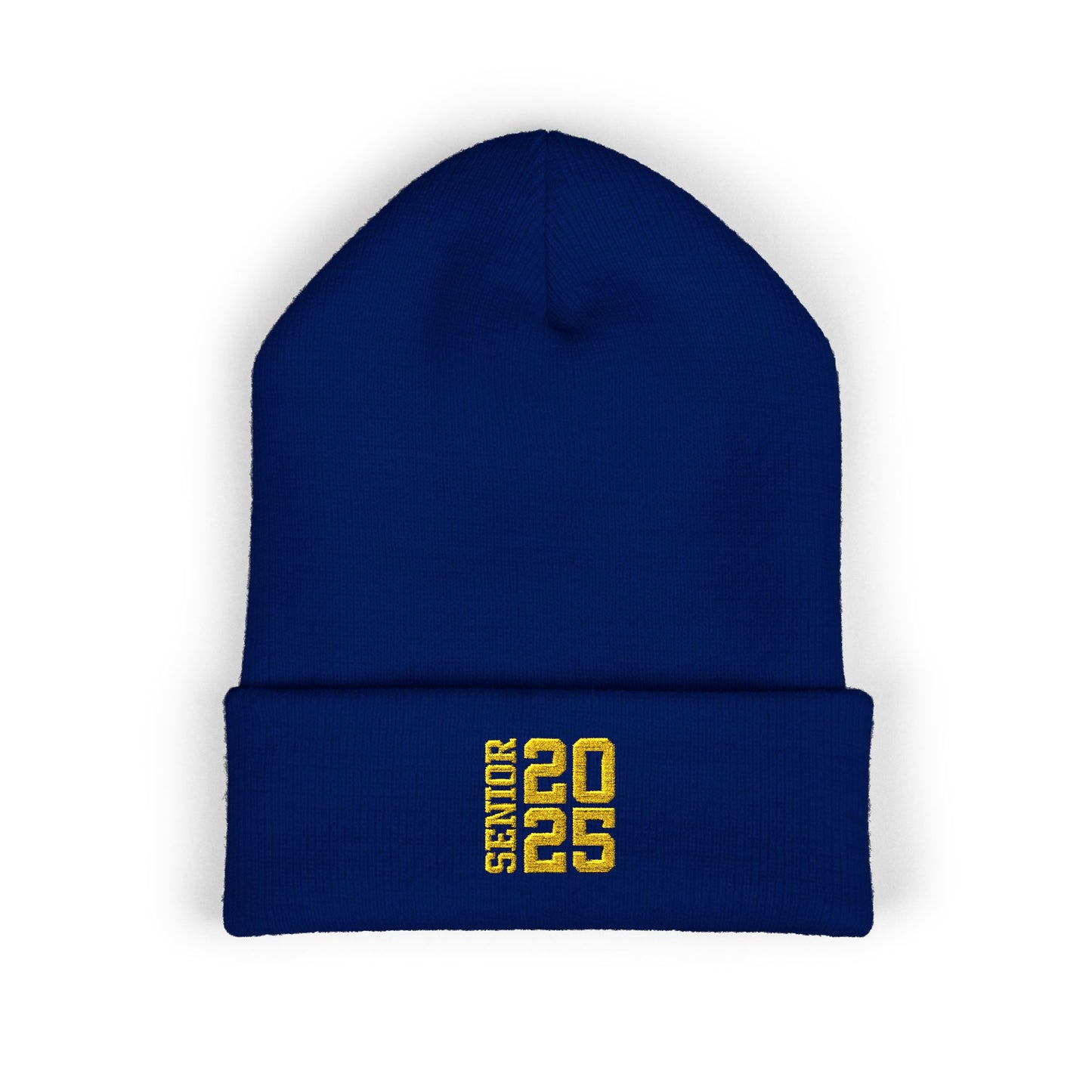 Senior 2025 Embroidered Graduation Beanie (Gold Embroidery)