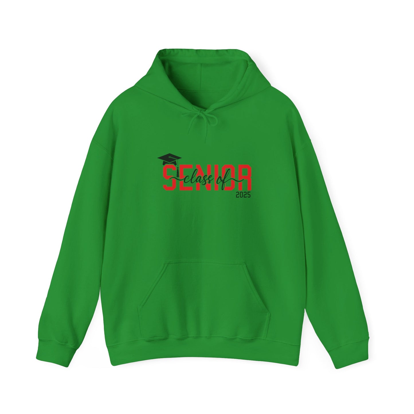 Graduating Senior 2025 Hoodie with retro design on back (Red Logo)
