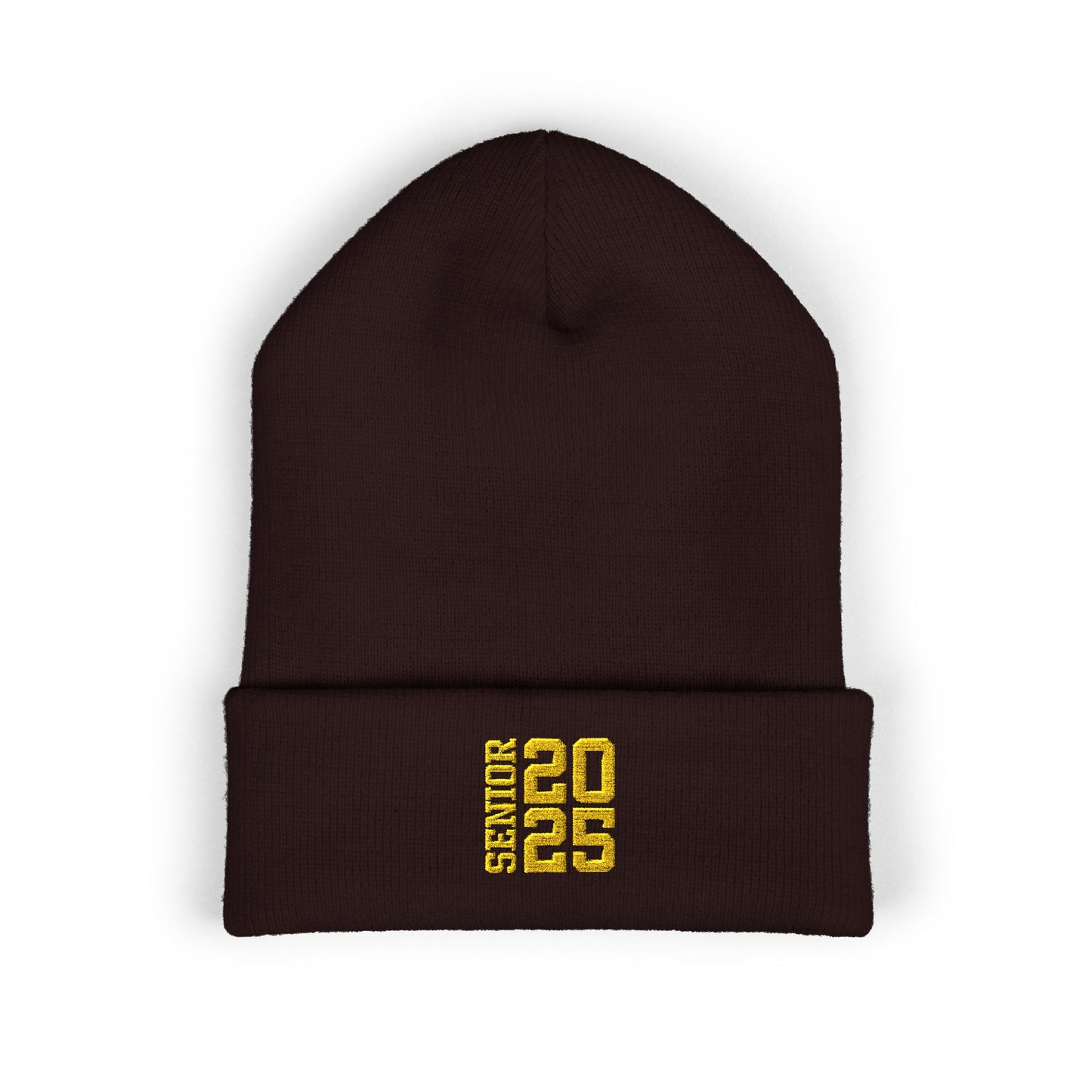 Senior 2025 Embroidered Graduation Beanie (Gold Embroidery)