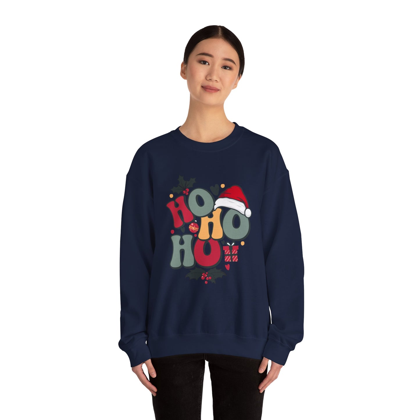 HO HO HO CHRISTMAS Unisex Heavy Blend™ Crewneck Sweatshirt