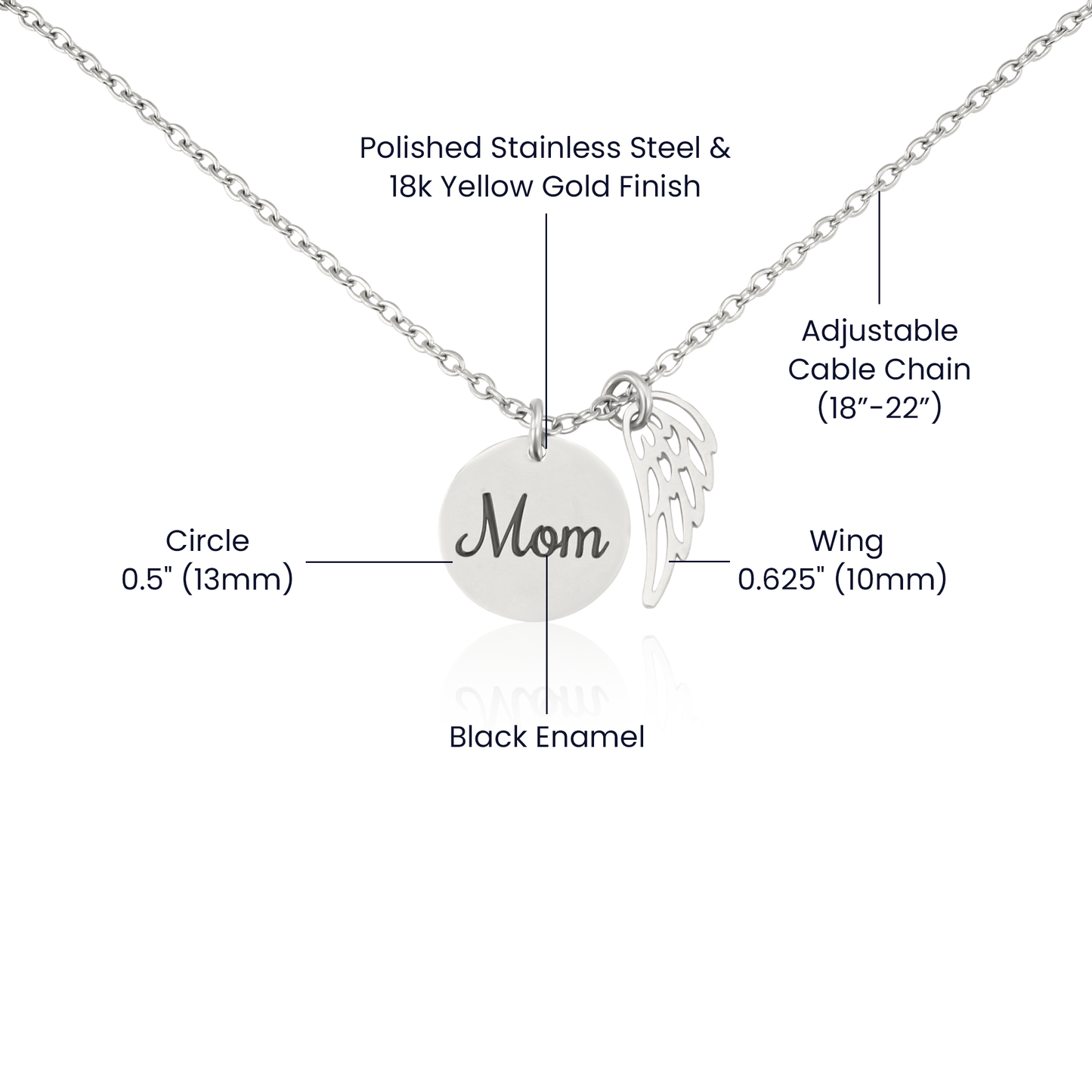 Mom, I miss you, more than words can say-Memorial Necklace