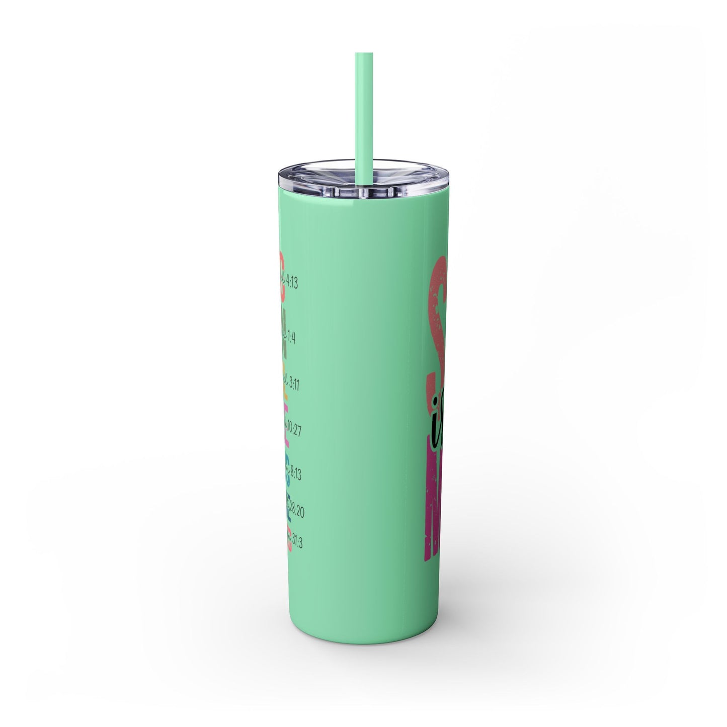 SHE IS MOM Skinny Tumbler, 20oz