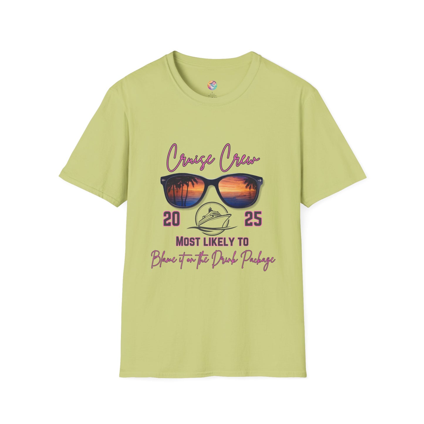 Cruise Crew 2025 T-Shirt - Most Likely to Blame it on the Drink Package