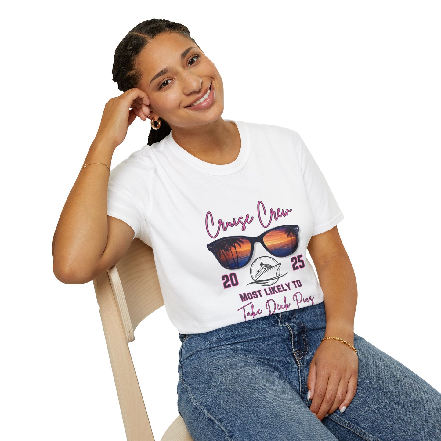 Cruise Crew 2025 T-Shirt - Most Likely to Take Deck Pics