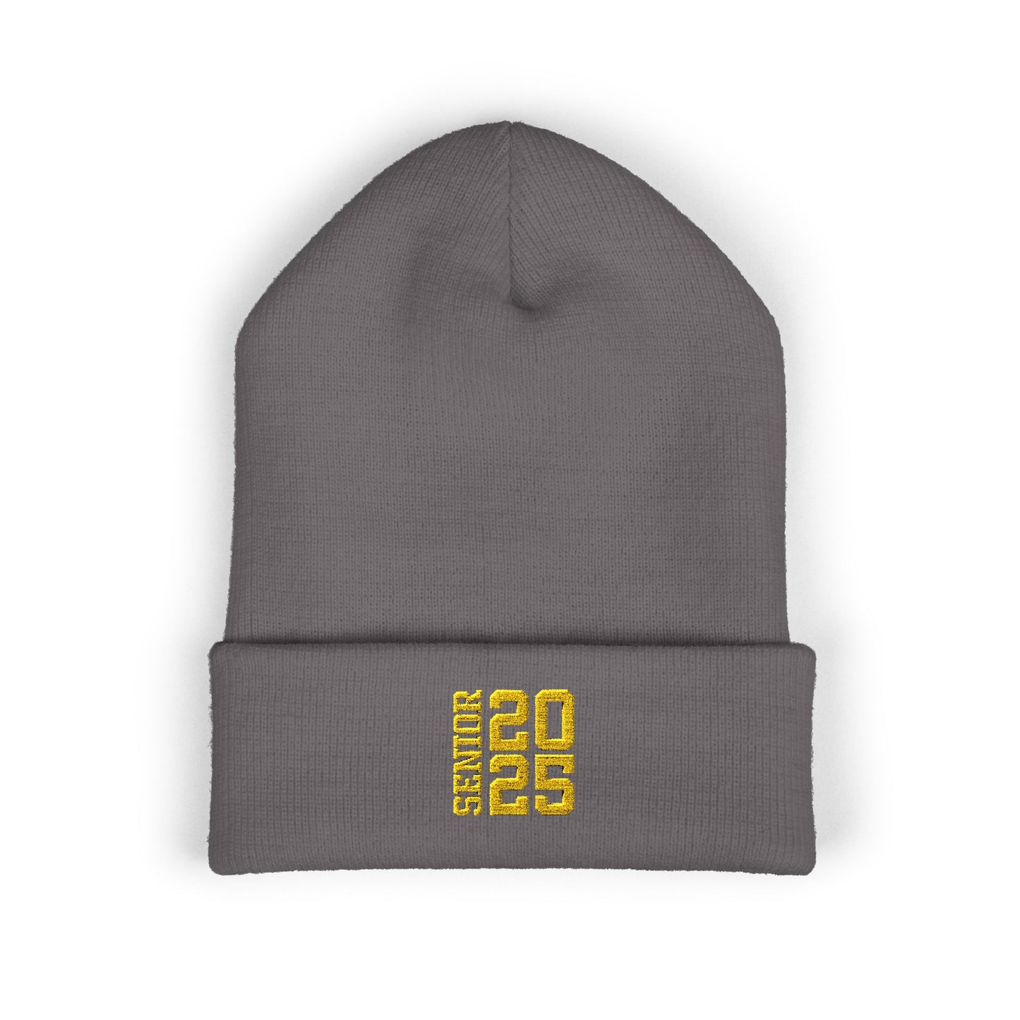 Senior 2025 Embroidered Graduation Beanie (Gold Embroidery)