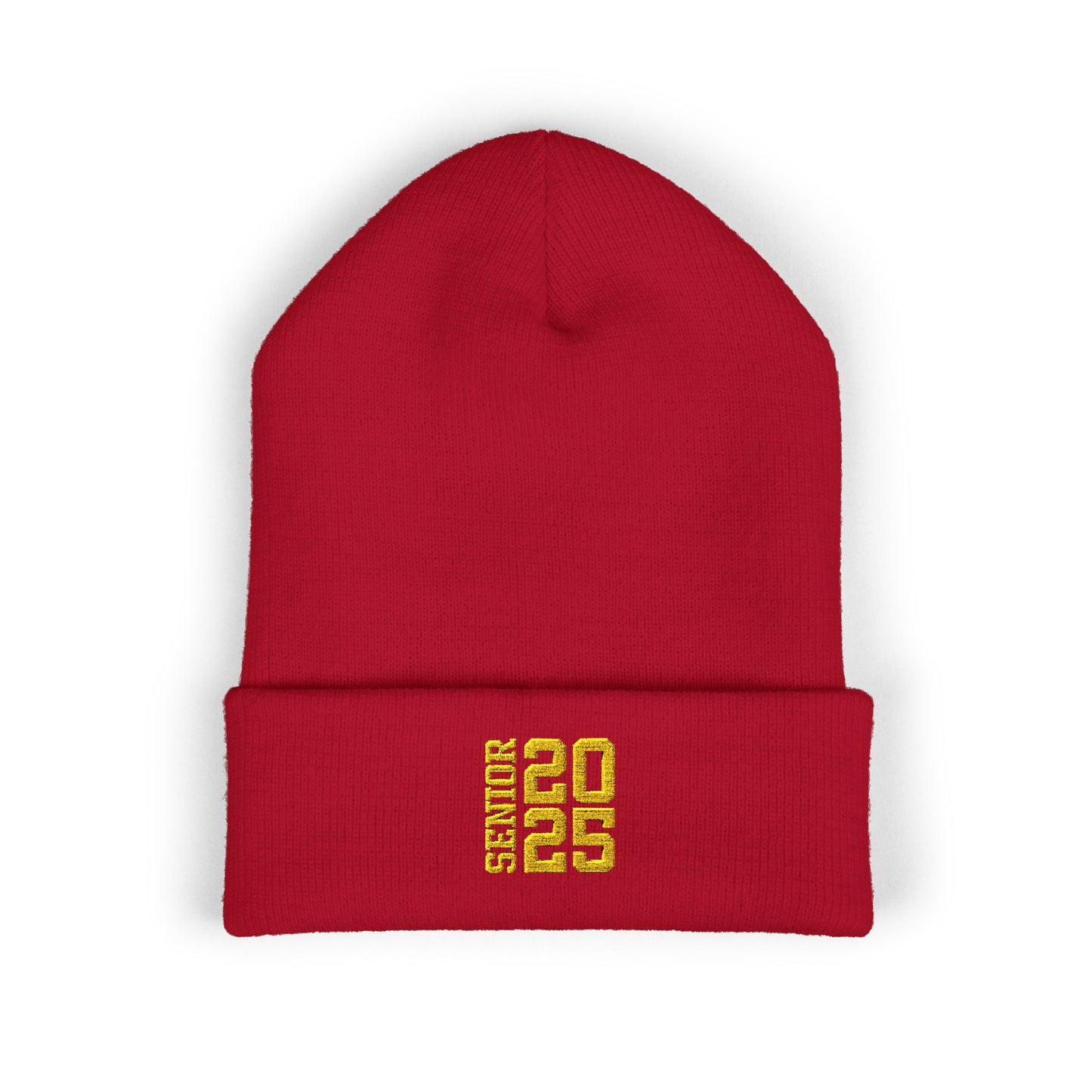 Senior 2025 Embroidered Graduation Beanie (Gold Embroidery)