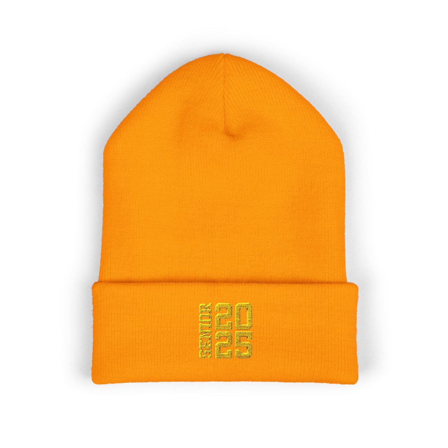 Senior 2025 Embroidered Graduation Beanie (Gold Embroidery)