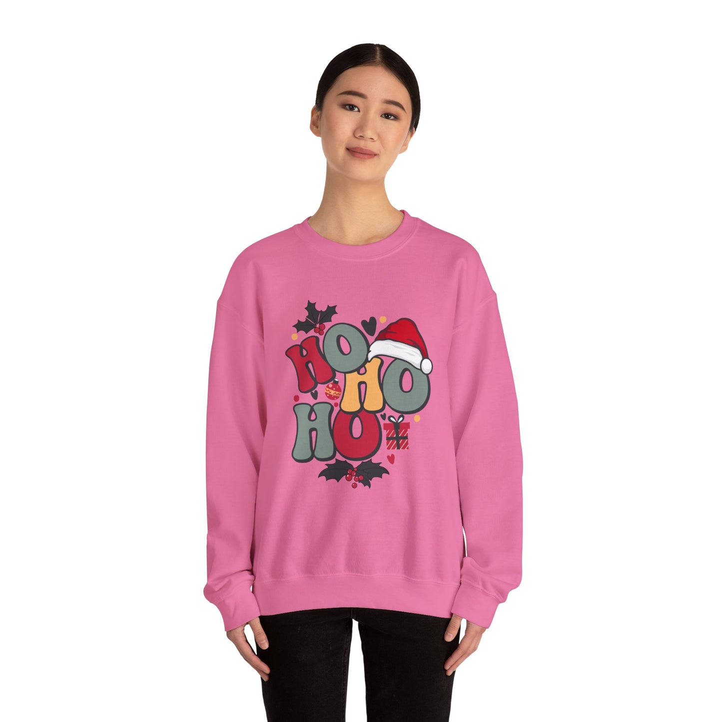 HO HO HO CHRISTMAS Unisex Heavy Blend™ Crewneck Sweatshirt